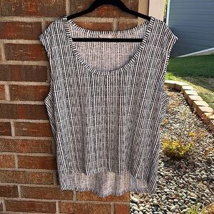 Athleta Ladies XL Poly Blend Soft Striped Tank